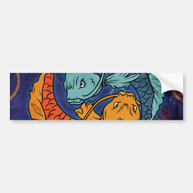 Koi Fish Bumper Sticker (Front)