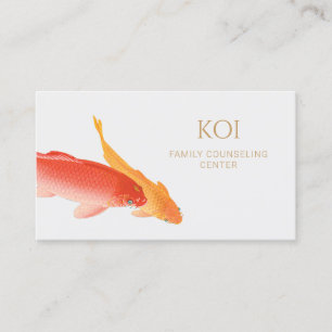 Koi Fish Counsellor and Therapist Counseling Business Card