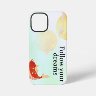 Koi Fish Dream Quote Art Print – "Follow Your Drea iPhone 12 Mini Case