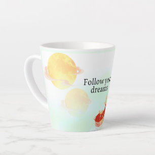 Koi Fish Dream Quote Art Print – "Follow Your Drea Latte Mug