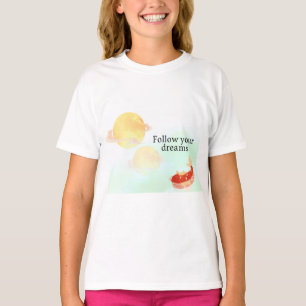 Koi Fish Dream Quote Art Print – "Follow Your Drea T-Shirt