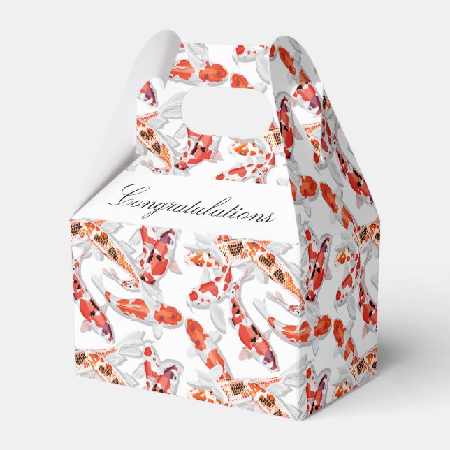Koi fish favor box (Front Side)
