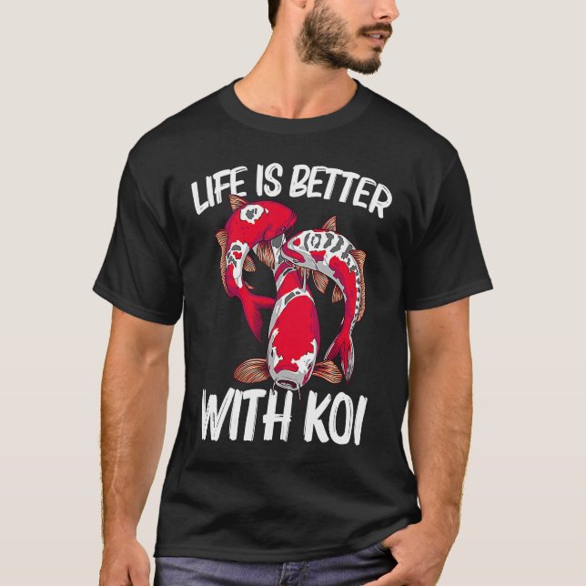 Koi Fish  For Men Women Japan Koi Carp Fishes Pond T-Shirt (Front)