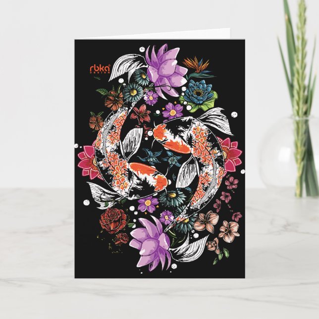 Koi Fish Greeting Card (Front)