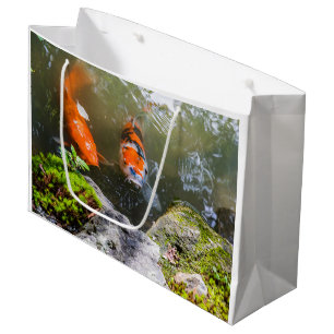 Koi fish in a pond large gift bag