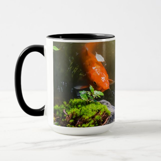 Koi fish in a pond mug (Left)