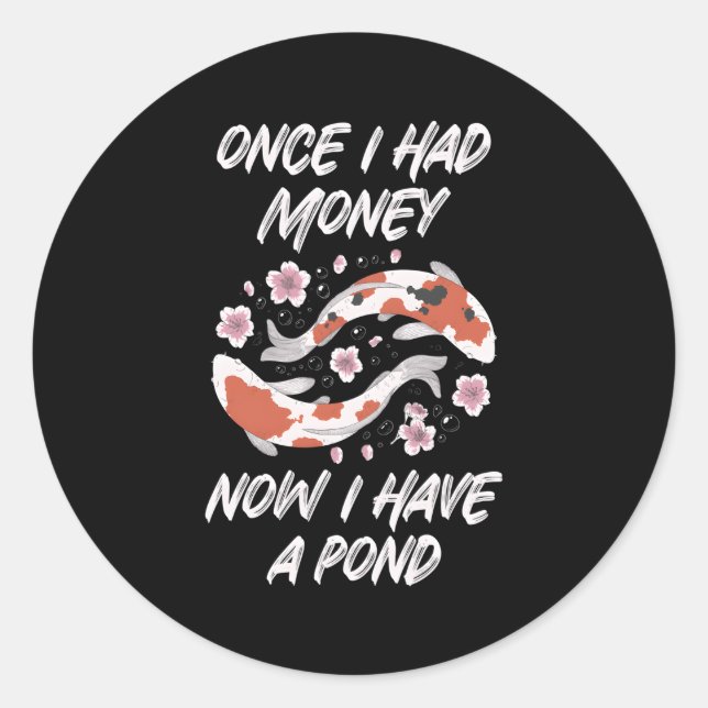 Koi Fish Japanese Carp Classic Round Sticker (Front)