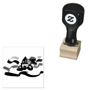 Koi fish  joy  rubber stamp