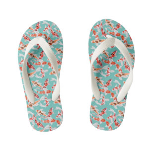 Koi fish  kid's flip flops