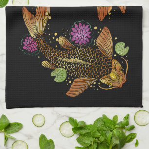 Koi Fish Kitchen Towel