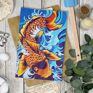 Koi Fish Kitchen Towel