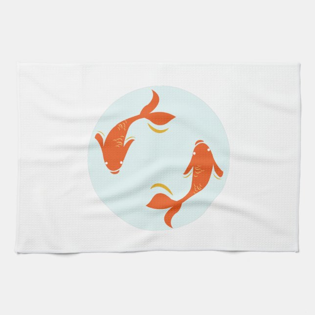 Koi Fish Kitchen Towel (Horizontal)