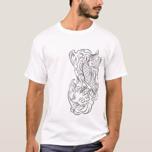 Koi Fish Line Art T Series 2 T-Shirt