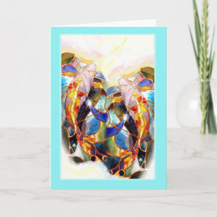 Koi Fish Lovers Romantic Summer Greeting Card