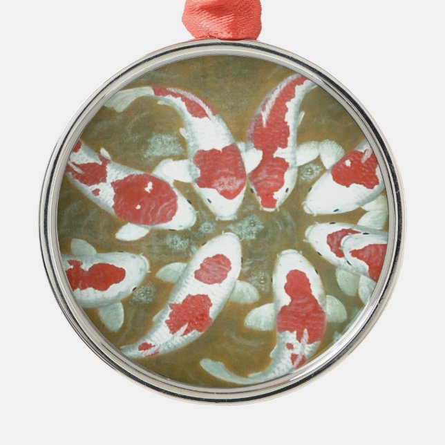KOI FISH METAL ORNAMENT (Front)