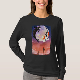 Koi Fish Moon Dog Japanese T-Shirt