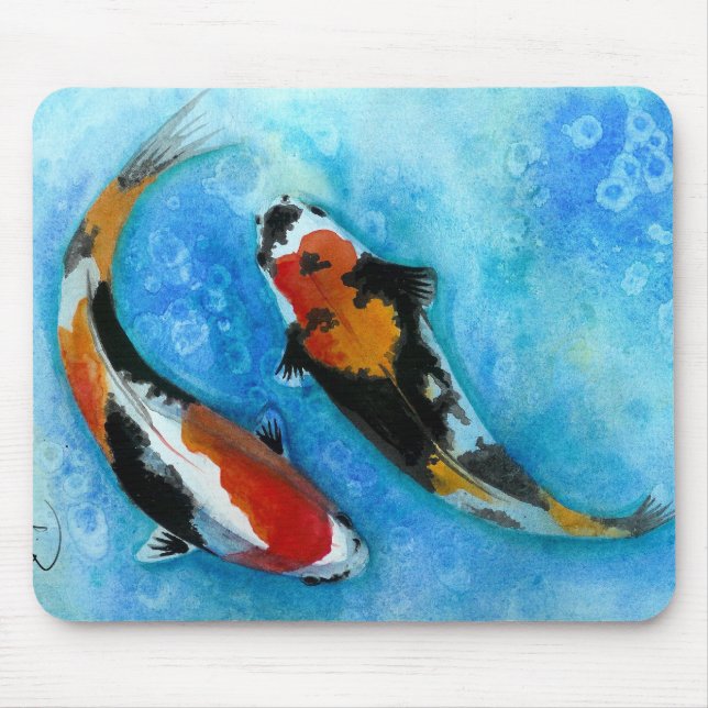 Koi Fish Mouse Pad (Front)