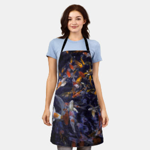 KOI FISH OVER FLOWING APRON