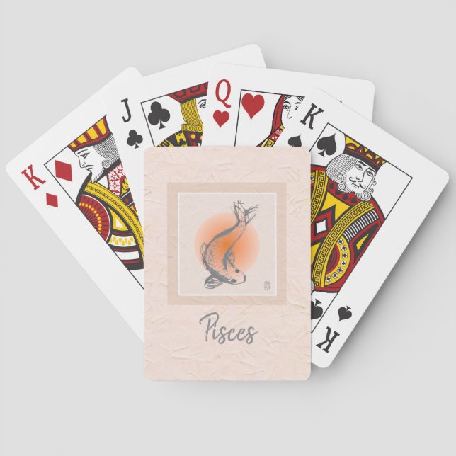 Koi FIsh Pisces Playing Cards (Back)