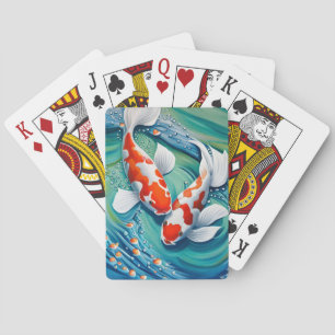 Koi fish playing cards