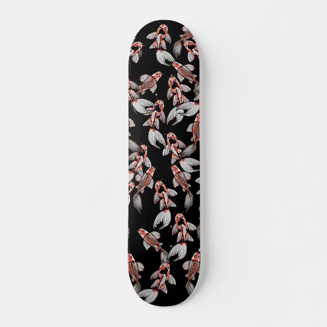 Koi Fish Pond Lovers Nature Art Koi Ponds          Skateboard (Front)