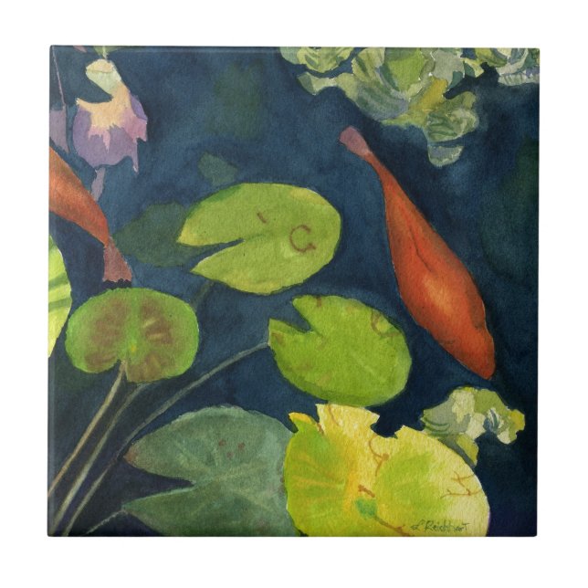 Koi FIsh pond Tile (Front)