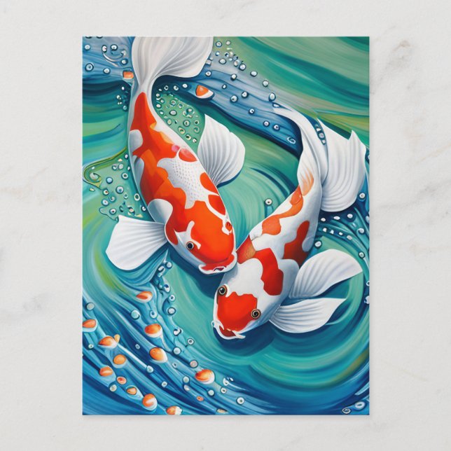 Koi fish  postcard (Front)