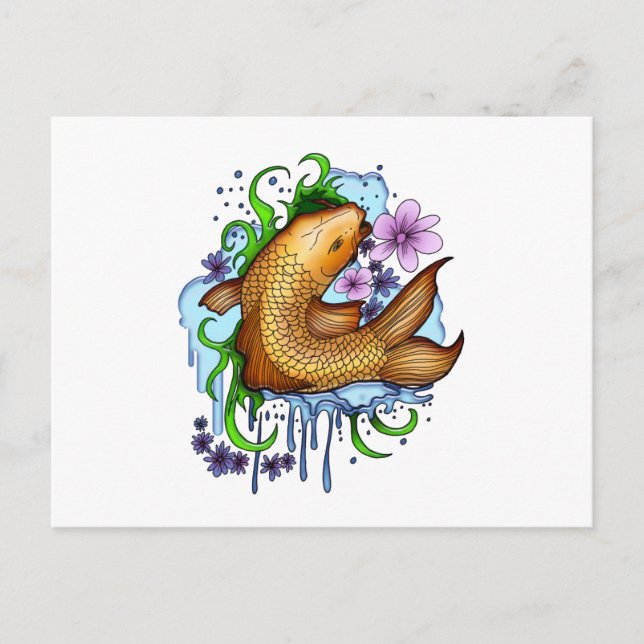 Koi Fish Postcard (Front)