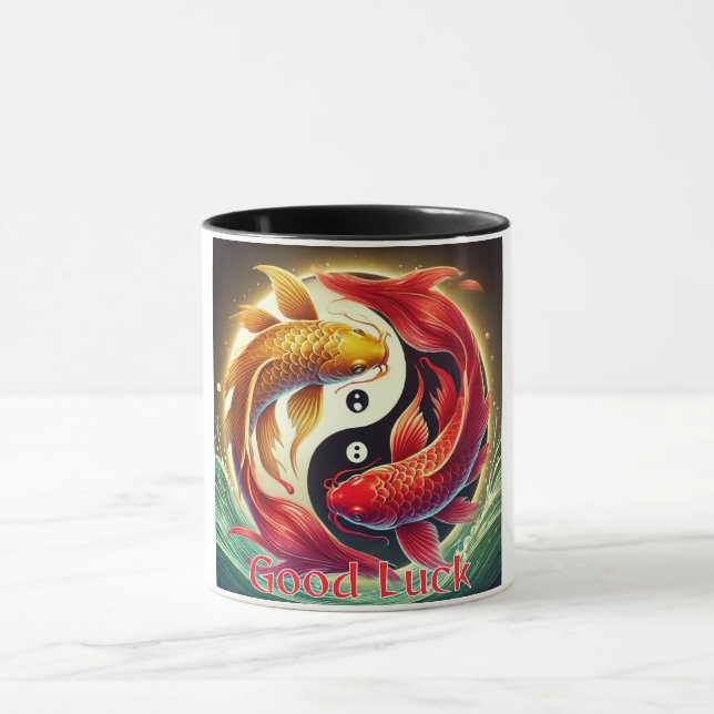 Koi Fish Prosperity Good Luck Mug (Center)