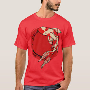 Koi Fish Red Tokyo Sun Japanese Art Yin Nishikigoi T-Shirt