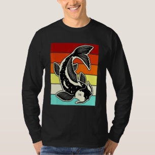 Koi Fish Retro Vintage Japanese Fish Carp Pond Gra T-Shirt