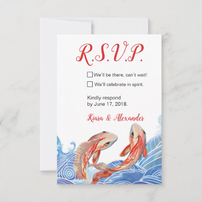 KOI FISH RSVP CARD (Front)
