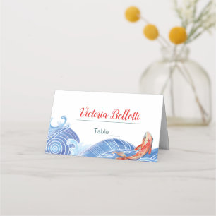 Koi Fish Seating Place Card
