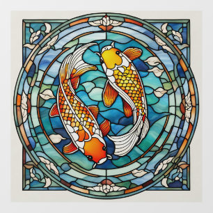 Koi Fish Stained Glass Japanese Asain Fish Window Cling