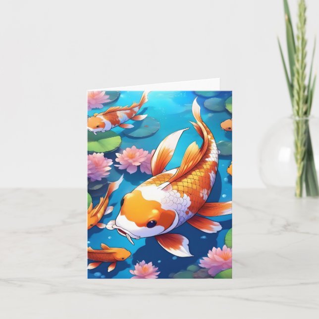 Koi Fish Study M Card (Front)