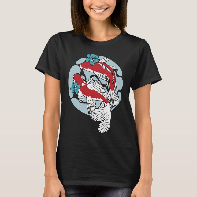 Koi Fish Swimming T-Shirt (Front)