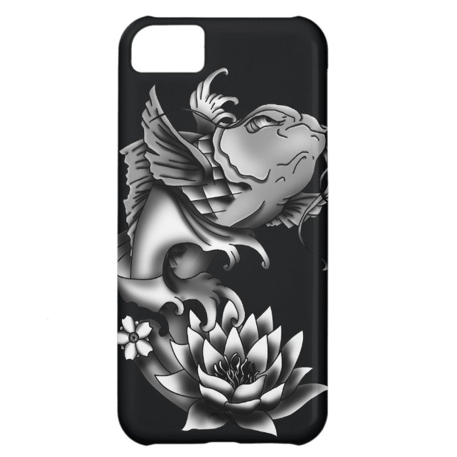 Koi fish tattoo design - Black Case-Mate iPhone Case (Back)