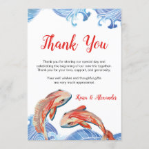 KOI FISH THANK YOU CARD