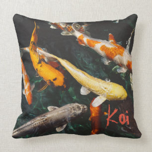Koi Fish Throw Pillow