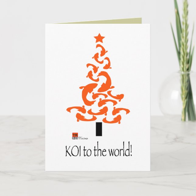 KOI (fish) to the world Christmas graphic Card 3 (Front)