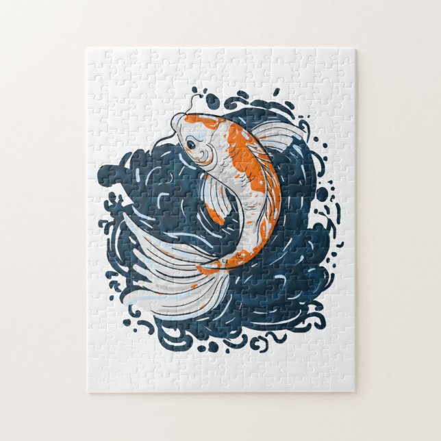 Koi Fish water bending master Jigsaw Puzzle (Vertical)