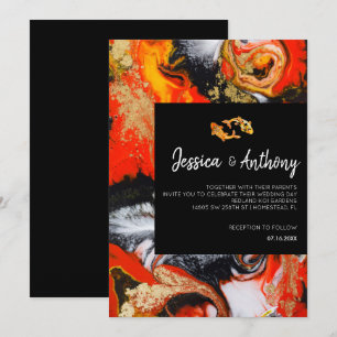 Koi Fish Wedding Invitation