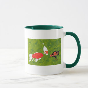 Koi fish wildlife painting meeting, mug