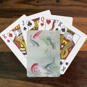 Koi Fish with Lotus Playing Cards