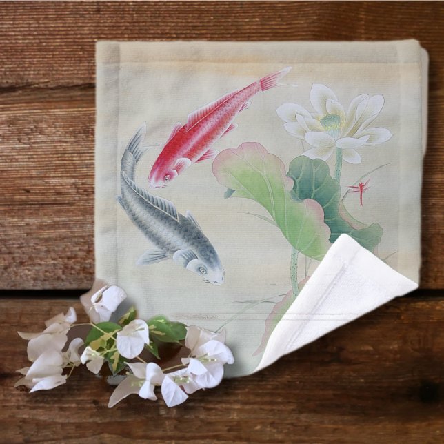Koi Fish with Lotus Wash Cloth (Creator Uploaded)
