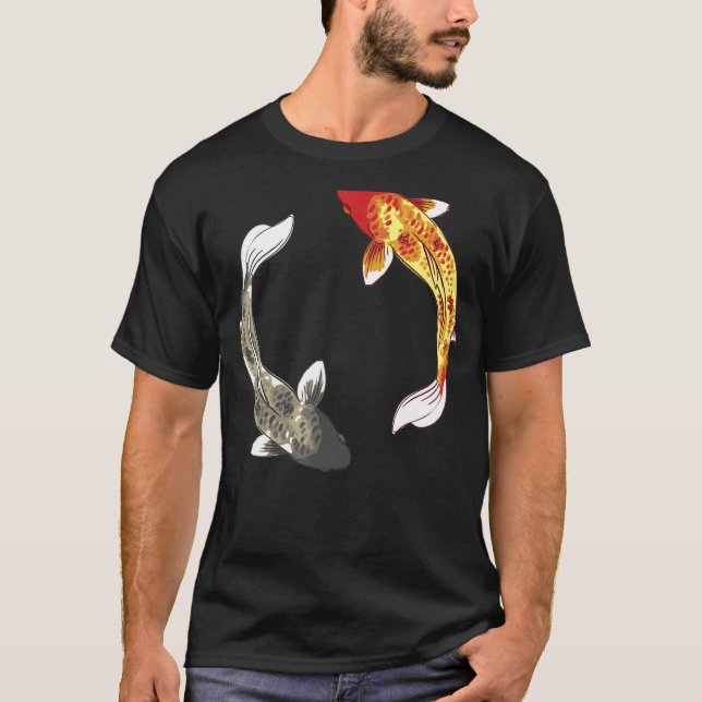 Koi Fish  Yin Yang T-Shirt (Front)