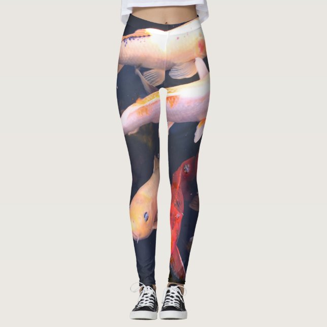 Koi Fish Yoga Leggings (Front)