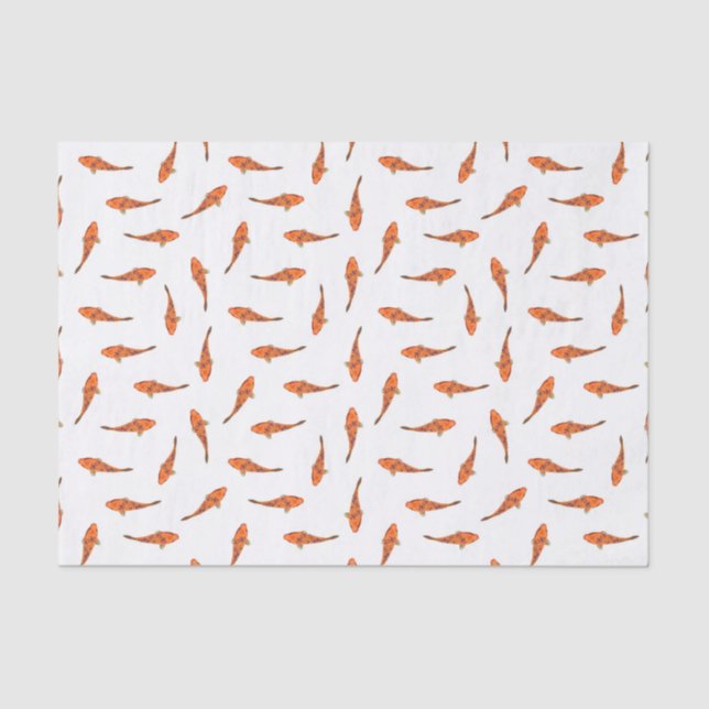 Koi Fishes Motif Pattern Tissue Paper (Front)
