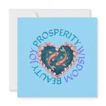 Koi good fortune pink and turquoise