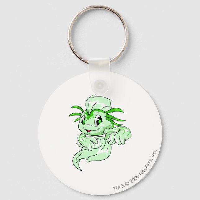 Koi Green Keychain (Front)